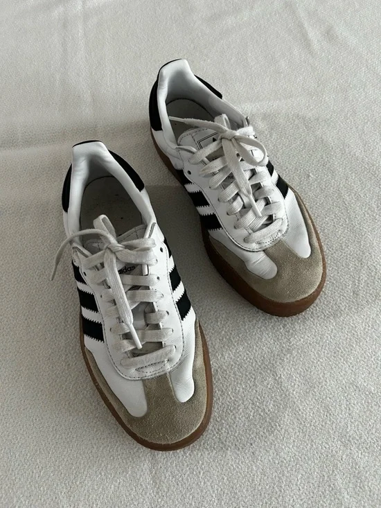 Adidas Women's Samba Sneakers in Black & White - Picture 2 of 9